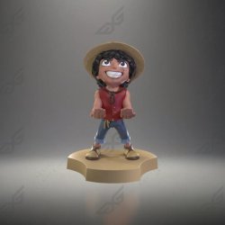 ONE PIECE NETFLIX - Luffy - Support Manette & Portable 'Holdem' - 11cm