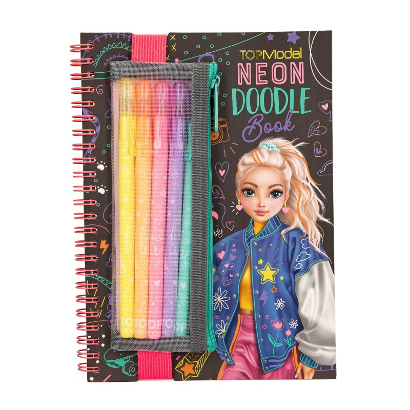 Topmodel - TOPModel Neon Doodle Book with Neon Pen Set - (413217)
