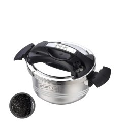 Royalty Line RL-24PS4LM: 24CM S/S Marble Coated Pressure Cooker - 4L