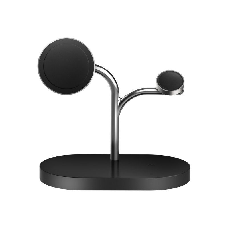 Samsung GP-PWU024WIABW mobile device charger Headset, Smartphone, Smartwatch Black, Silver USB Wireless charging Indoor