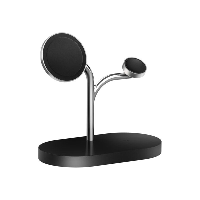 Samsung GP-PWU024WIABW mobile device charger Headset, Smartphone, Smartwatch Black, Silver USB Wireless charging Indoor