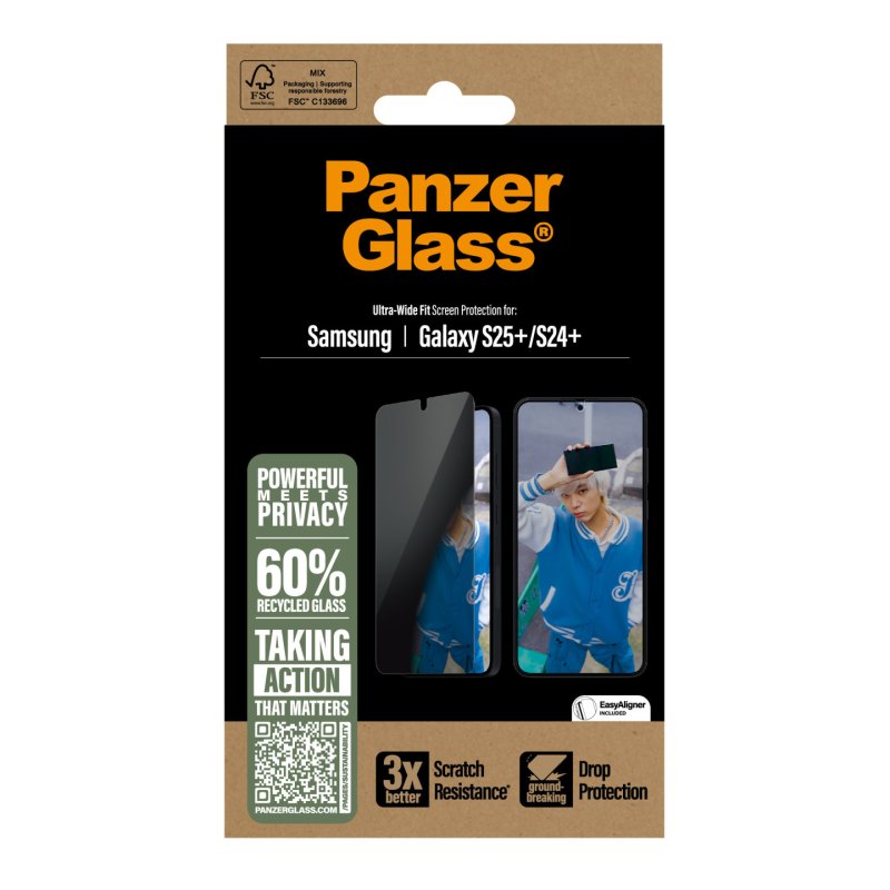 PanzerGlass Privacy Screen Protector Samsung Galaxy S25 | S24 | Ultra-Wide Fit