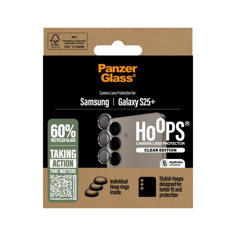 PanzerGlass - Hoops Lens P Galaxy S 2025 Plus, transparent