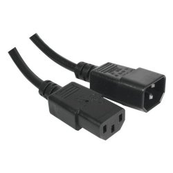 AC Power extension cord monitor/UPS Black- 1m