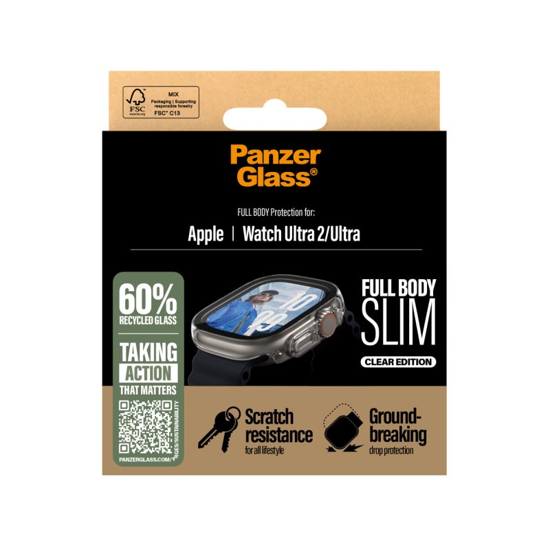 PanzerGlass - Screen Protector - Apple Watch Ultra 3 - FullBody - Transparrent