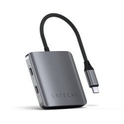 SATECHI HUB 4 PORT USB-C PD SPACE GRAY