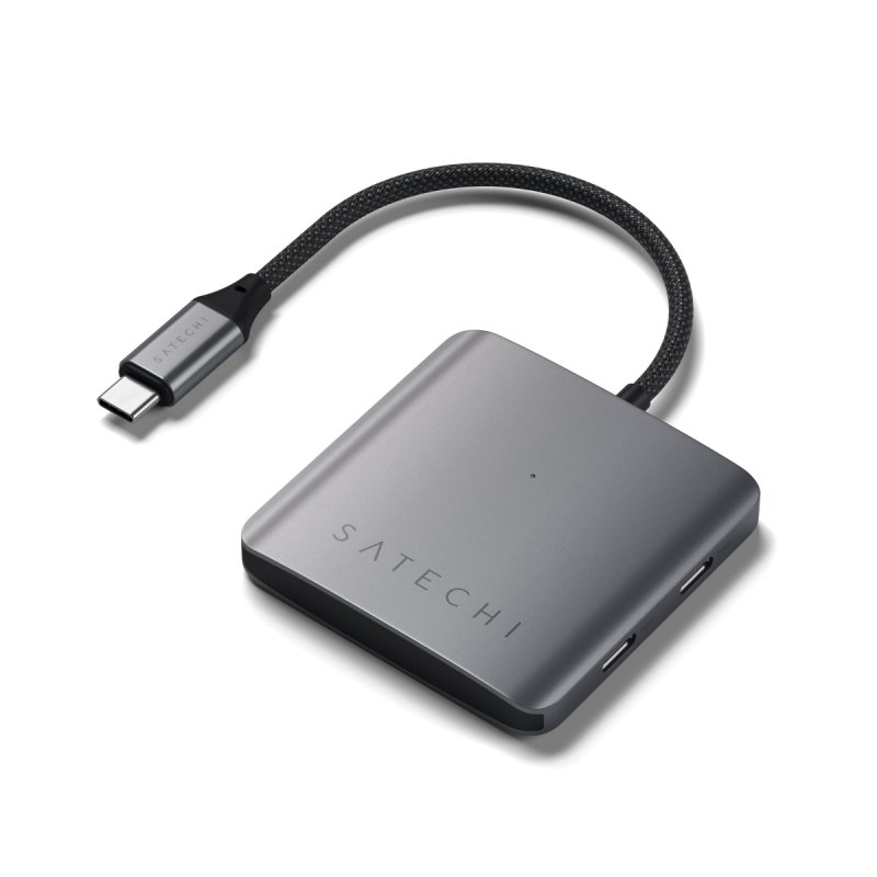 SATECHI HUB 4 PORT USB-C PD SPACE GRAY
