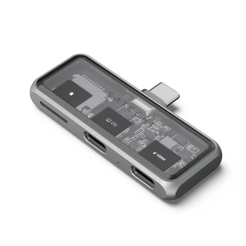 Satechi USB-C PD Mobile XR Hub & MicroSD Card Reader space grey
