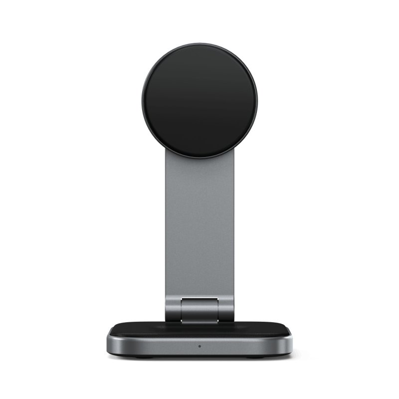 Satechi ST-Q21FM mobile device charger Headphones, Smartphone Grey USB Wireless charging Indoor