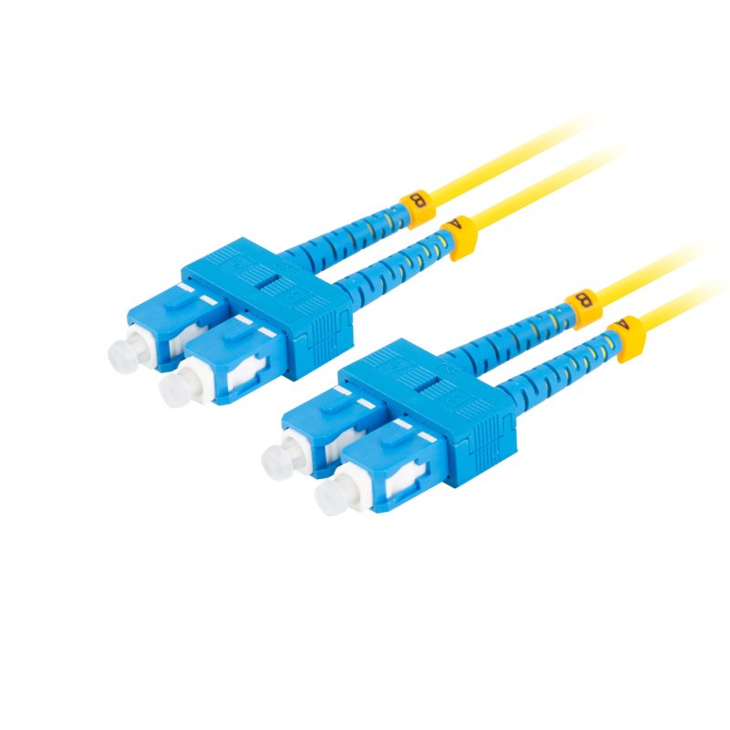 CABLE FIBRA OPTICA LANBERG 5M MONO SC/UPC-SC/UPC DUPLEX LSZH G657A1 3.0MM YELLOW