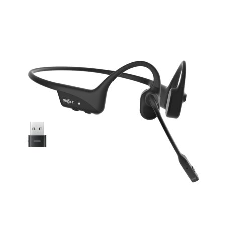 SHOKZ OpenComm2 UC 2025 Upgrade Wireless Bluetooth Bone Conduction Videoconferencing Headset with USB-C Charging Port