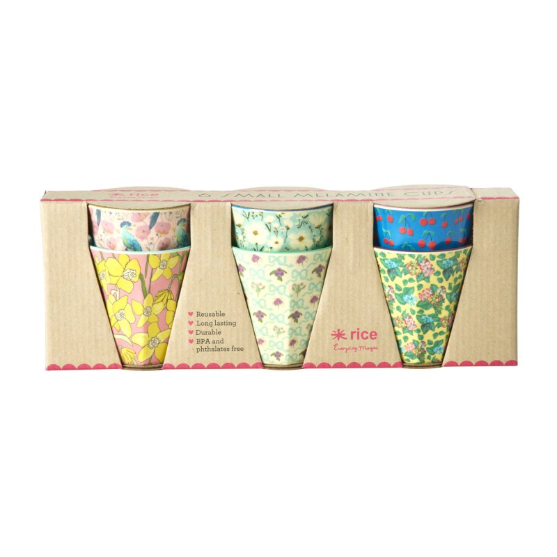 Rice - Melamine Cups with Show Your True Colors Prints - Small - 160 ml