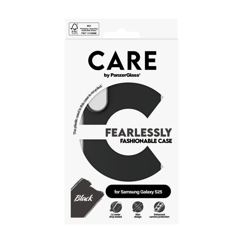 PanzerGlass CARE by Fashionable Case Black Samsung Galaxy S25