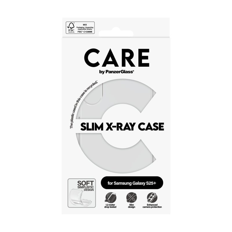 CARE by PanzerGlass Fashionable Case Transparent X-Ray Soft Basic Samsung Galaxy S 2025 Plus