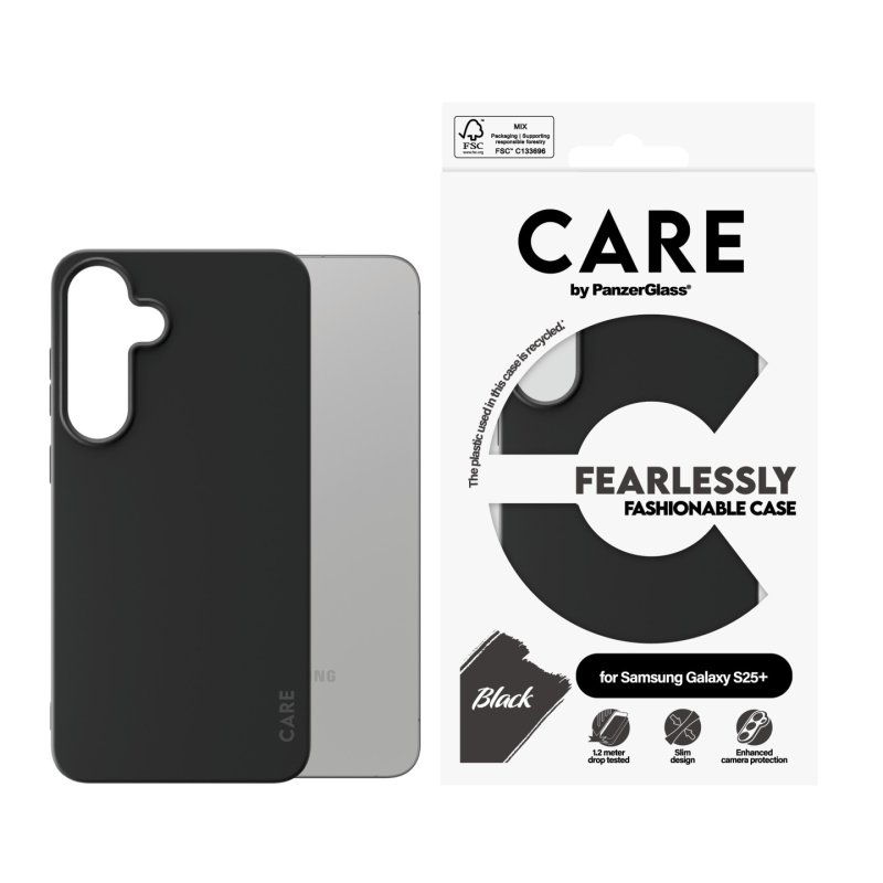 PanzerGlass CARE by Fashionable Case Black Samsung Galaxy S25 