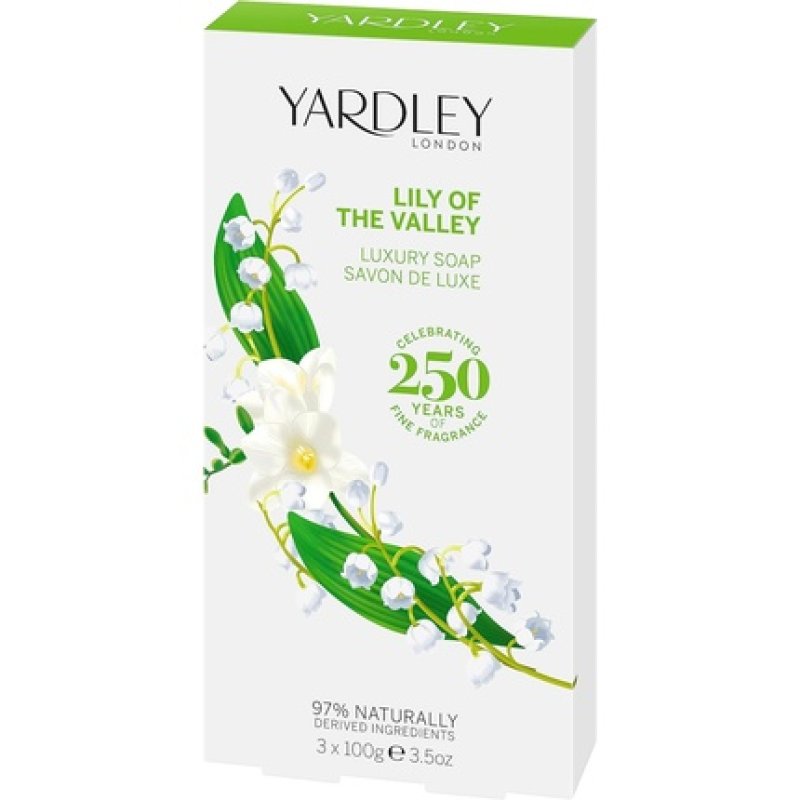 Yardley London Lily of the Valley Soap 100g 3-Unit Y7410053-6 Lily of the Valley 100g - Pack of 3