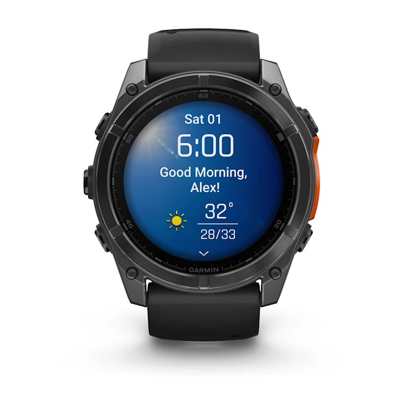 Garmin Fenix 8 3,56 cm (1.4") AMOLED 51 mm Numérique 454 x 454 pixels Écran tactile Gris Wifi GPS (satellite)