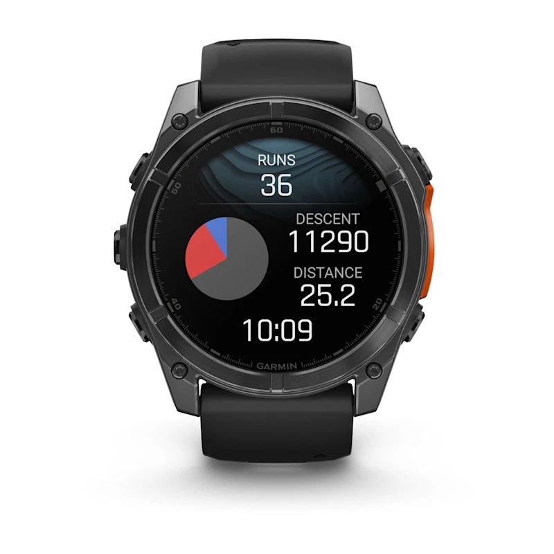 Garmin Fenix 8 3,56 cm (1.4") AMOLED 51 mm Numérique 454 x 454 pixels Écran tactile Gris Wifi GPS (satellite)