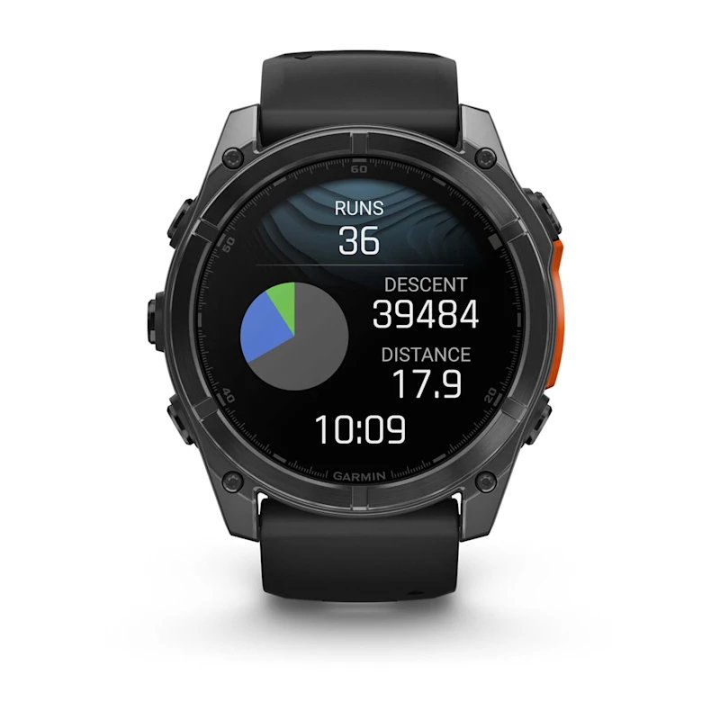 Garmin Fenix 8 3,56 cm (1.4") AMOLED 51 mm Numérique 454 x 454 pixels Écran tactile Gris Wifi GPS (satellite)