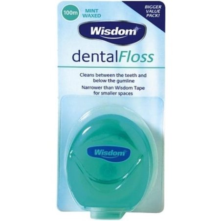 Wisdom Mint Waxed Dental Floss 100m
