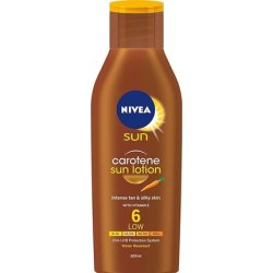 Nivea Sun Lotion Carotene 6 Intense Tan Silky Skin UVA UVB Protection 200ml