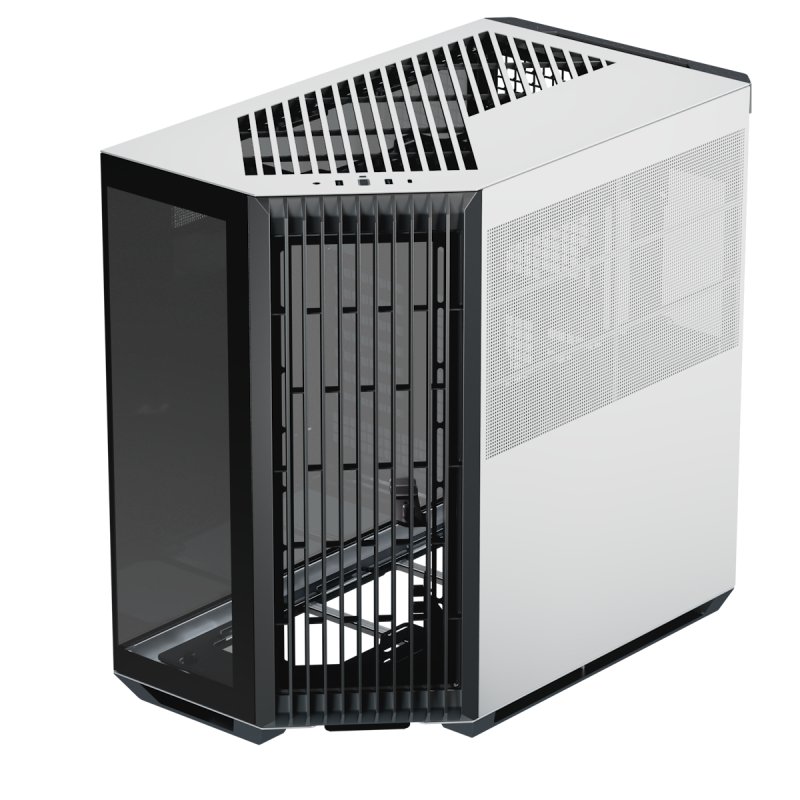 APNX V1 PC-Gehäuse, Midi-Tower, ATX, Tempered Glass - schwarz / weiß