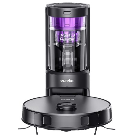 Eureka NER E10s anthrazit Saug-/Wischroboter mit Multi-Zyklonen-Absaugstation