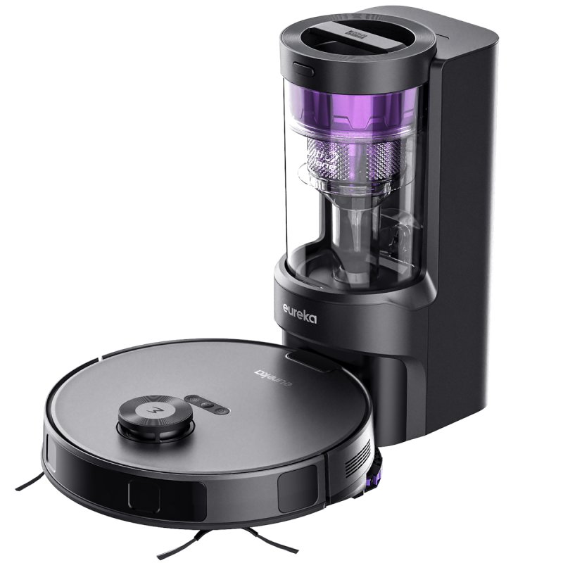 Eureka NER E10s anthrazit Saug-/Wischroboter mit Multi-Zyklonen-Absaugstation
