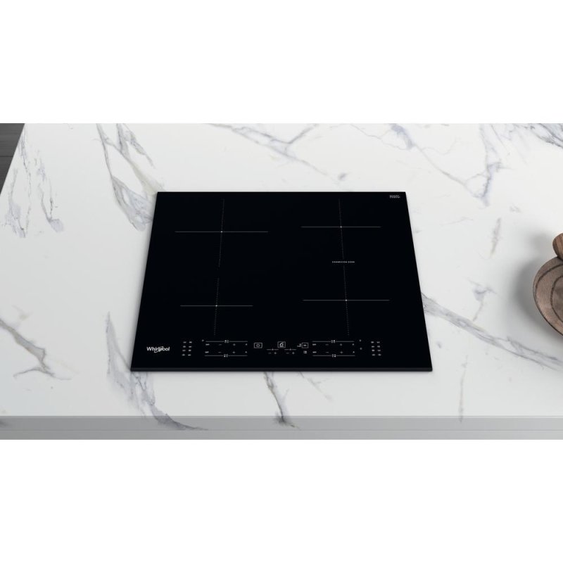 Whirlpool WB B8360 NE Black Built-in 59 cm Zone induction hob 4 zone(s)
