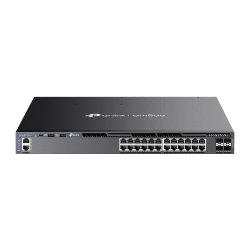TP-Link Omada 24-Port Gigabit Stackable L3 Managed PoE Switch with 4 10G Slots
