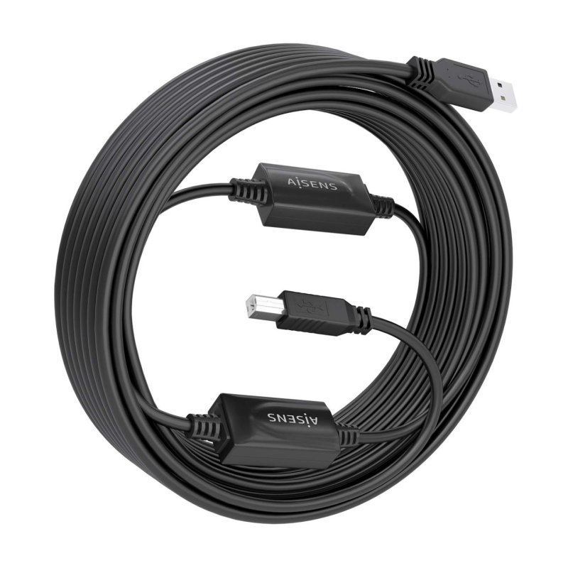 AISENS A101-0906 USB cable USB 2.0 15 m USB A USB B Black