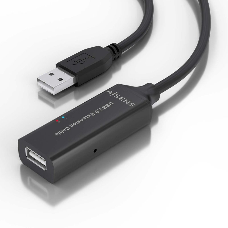 CABLE AISENS USB 2.0 PROLONGADOR AMPLIFICADOR A/M-A/H NEGRO 10M