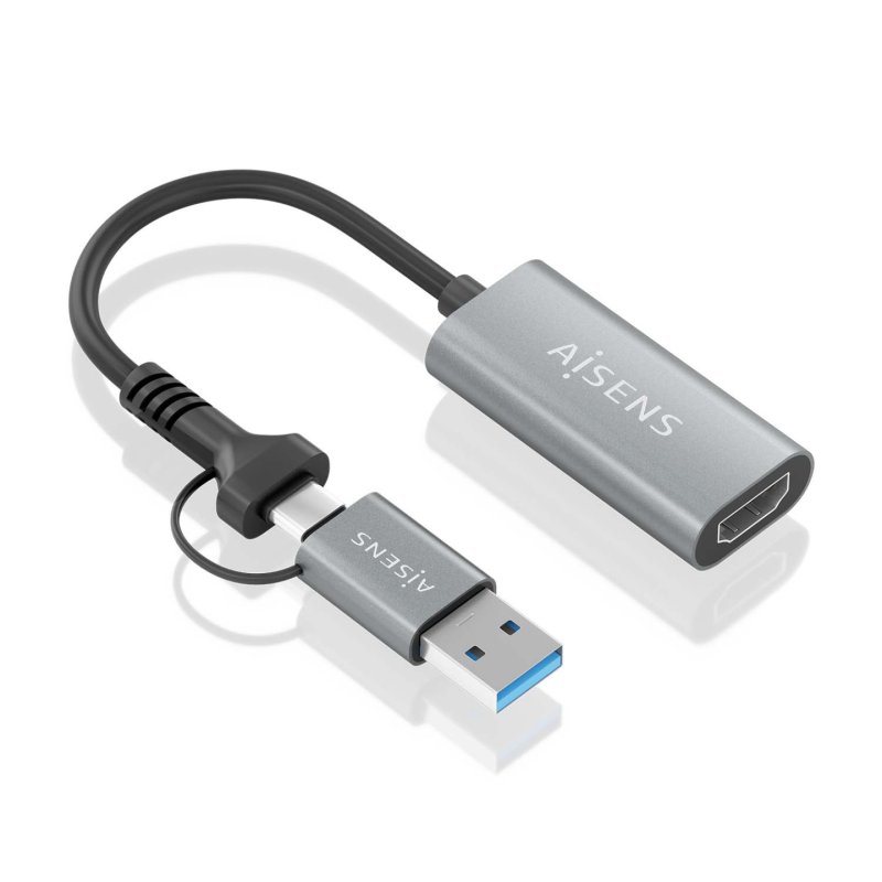 AISENS A109-0913 adaptateur graphique USB 1920 x 1080 pixels Gris