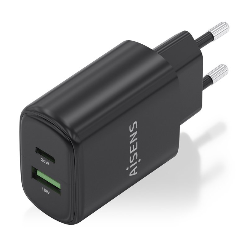 AISENS A110-0910 chargeur d'appareils mobiles Universel Noir Secteur Charge rapide Intérieure