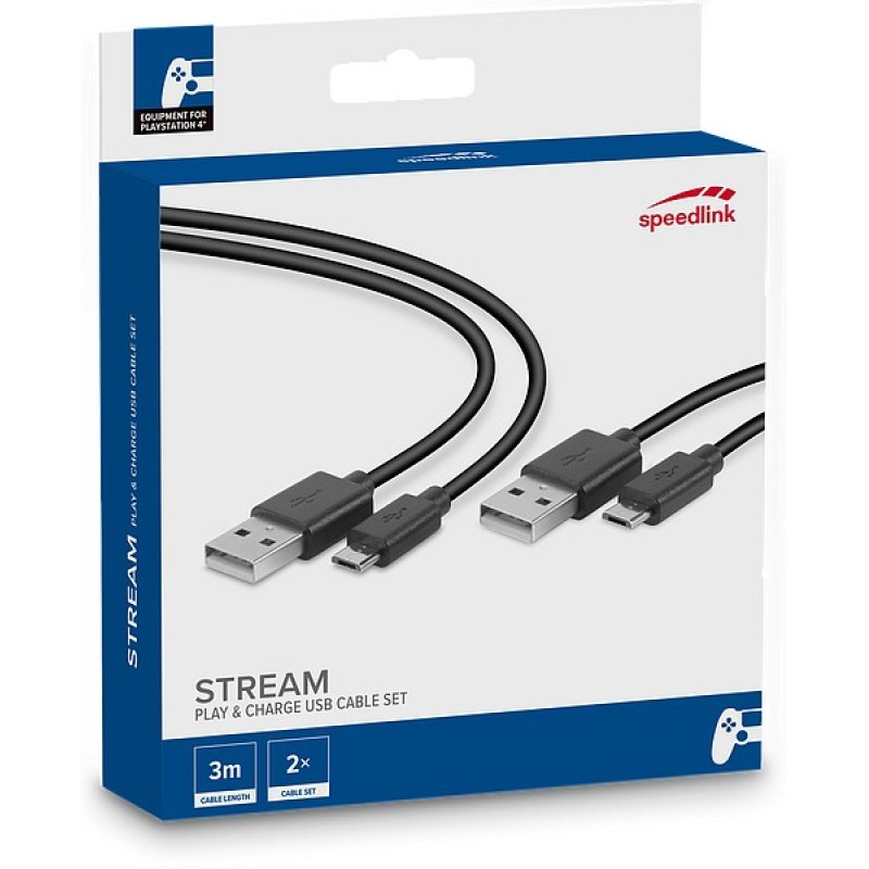 SPEEDLINK SL-450104-BK câble USB 3 m USB A Micro-USB A Noir