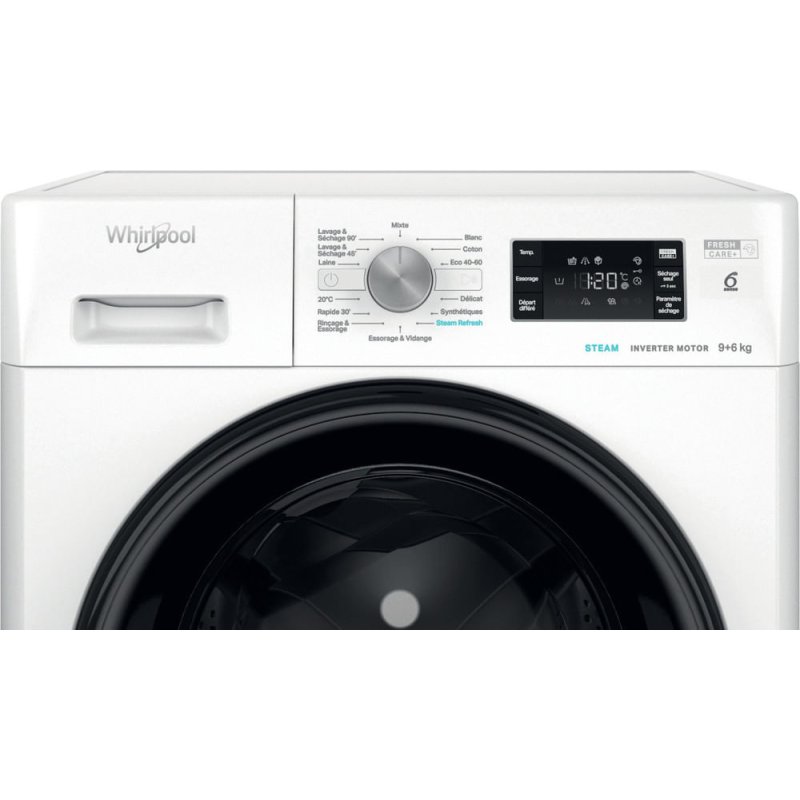 Whirlpool FFWDB 964489 BV FR washer dryer Freestanding Front-load White C