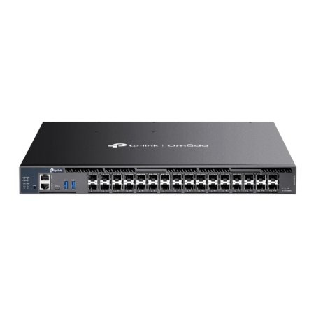 TP-LINK (SX6632YF) Omada 26-Port 10G Stackable L3 Managed Aggregation Switch with 6 25G Slots, USB