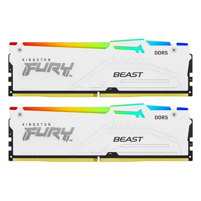32GB DDR5 6000MT/S CL30 DIMM KIT 2 FURY BEAST WHITE RGB EXPO