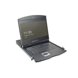 Digitus Console modulaire avec écran TFT de 19 po (48,3 cm), 1 ports clavier-vidéo-souris et pavé tactile, clavier
