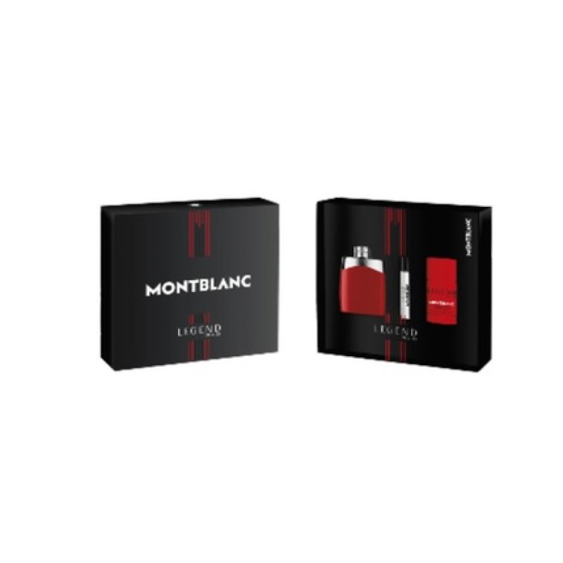 Montblanc Legend Red Eau De Parfum Spray 100ml Set 3 Pieces - Men's Fragrances