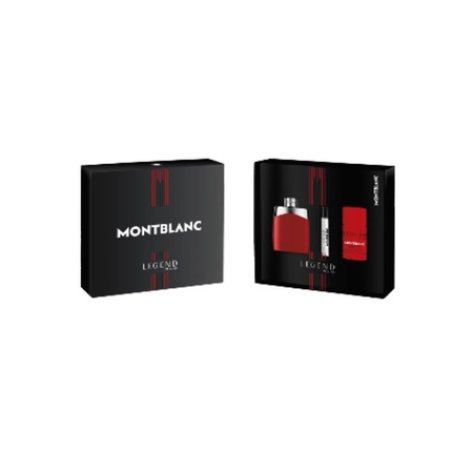 Montblanc Legend Red Eau De Parfum Spray 100ml Set 3 Pieces - Men's Fragrances