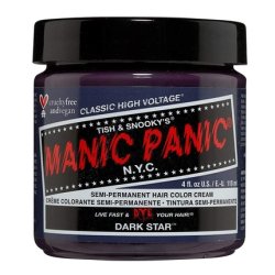 MANIC PANIC Dark Star Grey Hair Dye Classic High Voltage Semi Permanent Color Very Deep with Slight Purple Undertones