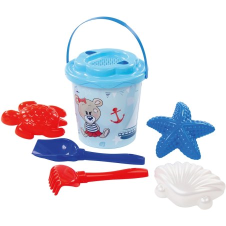 SEAU PLAGE MARIN 17.5 CM 6 ACC