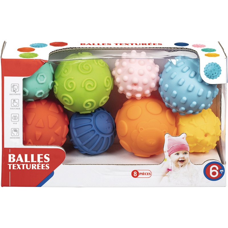 8 BALLES TEXTUREES