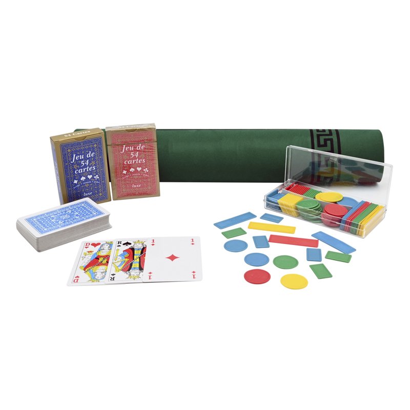 tapis jeu cartes 60x40 2 j.54c