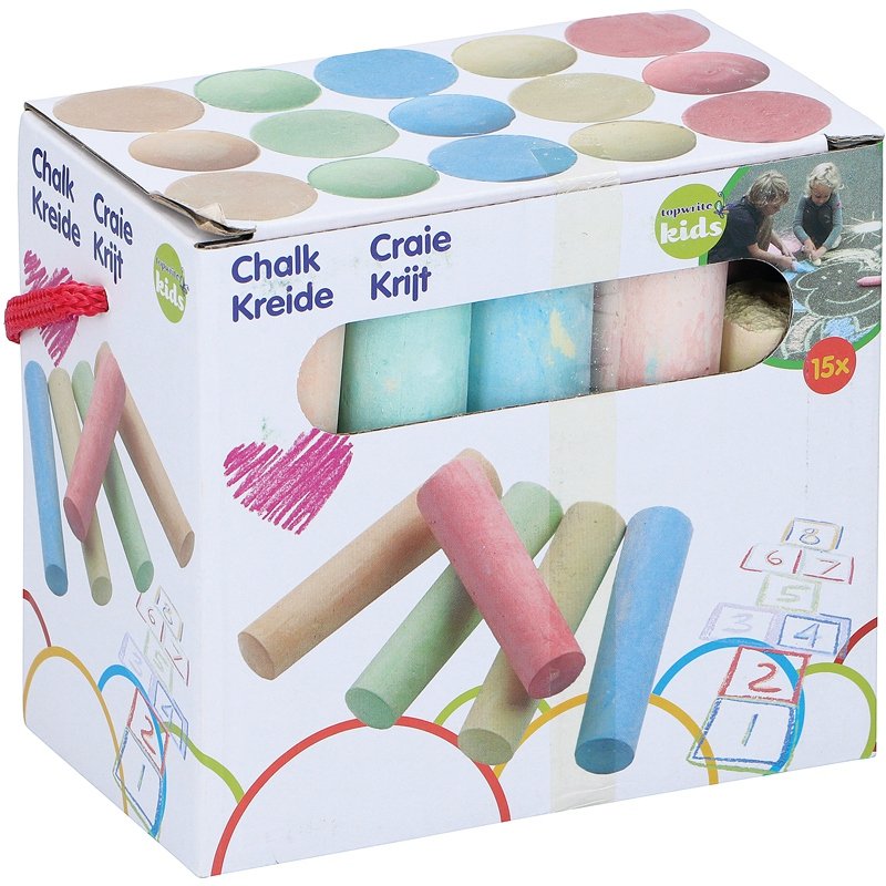 15 craies trottoir multicolor