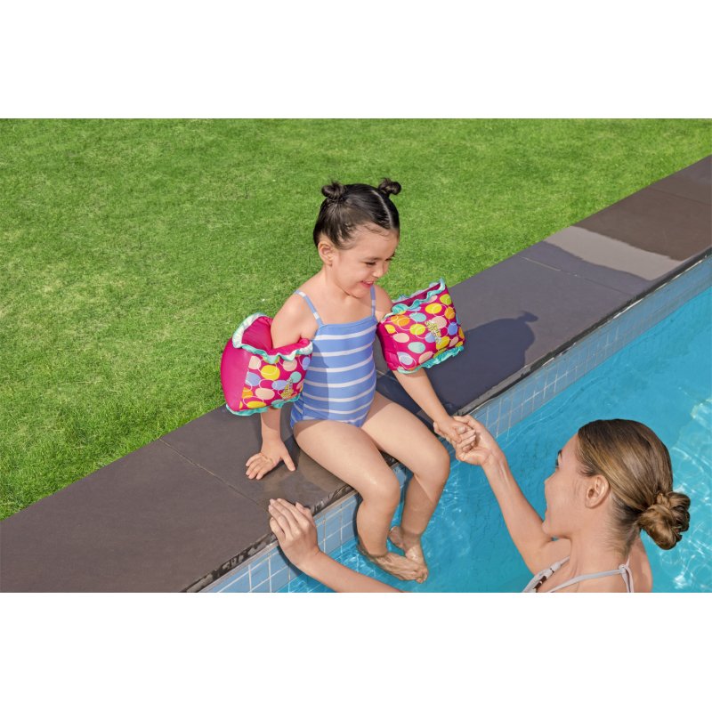 Bestway Swim Safe ABC AquaStar Fabric Inflatable Armband Floaties S/M