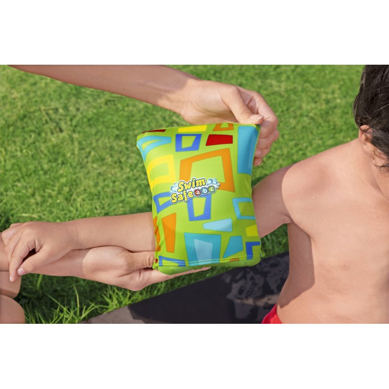Bestway Swim Safe ABC AquaStar Fabric Inflatable Armband Floaties S/M
