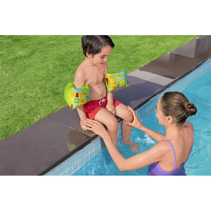 Bestway Swim Safe ABC AquaStar Fabric Inflatable Armband Floaties S/M