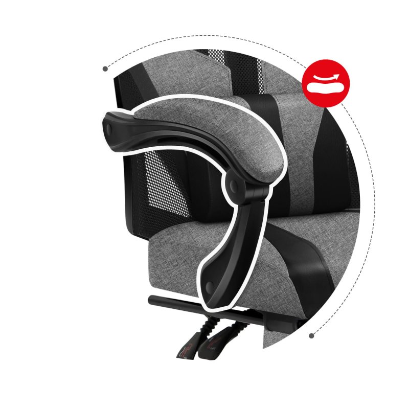 Huzaro Combat 5.0 PC gaming chair Mesh seat Black, Grey